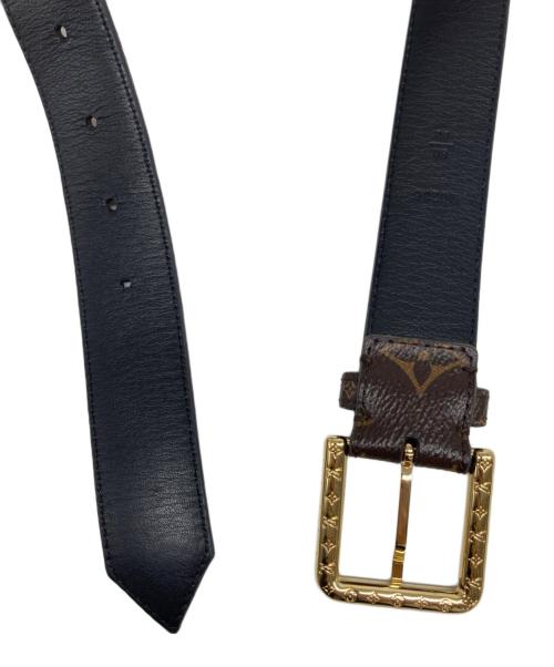 LOUIS VUITTON（ルイ ヴィトン）LOUIS VUITTON (ルイ ヴィトン) サンチュール デイリー マルチポケット 30MM ブラウン・ブラックの古着・服飾アイテム