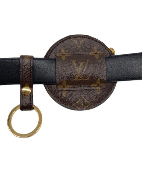LOUIS VUITTON（ルイ ヴィトン）LOUIS VUITTON (ルイ ヴィトン) サンチュール デイリー マルチポケット 30MM ブラウン・ブラックの古着・服飾アイテム