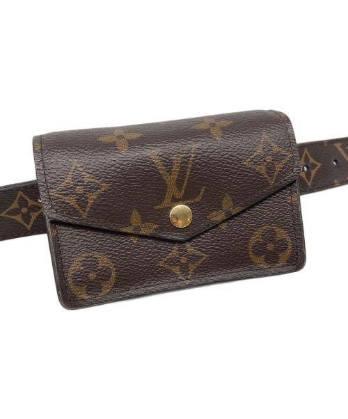 LOUIS VUITTON（ルイ ヴィトン）LOUIS VUITTON (ルイ ヴィトン) サンチュール デイリー マルチポケット 30MM ブラウン・ブラックの古着・服飾アイテム