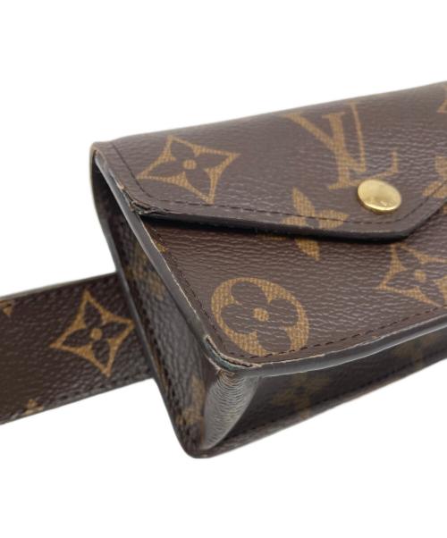 LOUIS VUITTON（ルイ ヴィトン）LOUIS VUITTON (ルイ ヴィトン) サンチュール デイリー マルチポケット 30MM ブラウン・ブラックの古着・服飾アイテム