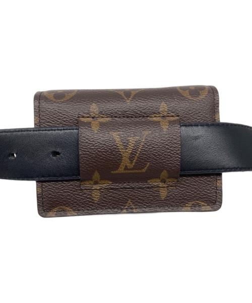 LOUIS VUITTON（ルイ ヴィトン）LOUIS VUITTON (ルイ ヴィトン) サンチュール デイリー マルチポケット 30MM ブラウン・ブラックの古着・服飾アイテム