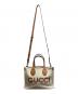 中古・古着 GUCCI (グッチ) 2WAYバッグ アイボリー×ブラウン：110000円