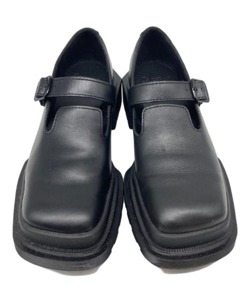 Dr.Martens（ドクターマーチン）Dr.Martens (ドクターマーチン) スクエアトゥ メリージェーン ヒール ブラック サイズ:UK3の古着・服飾アイテム