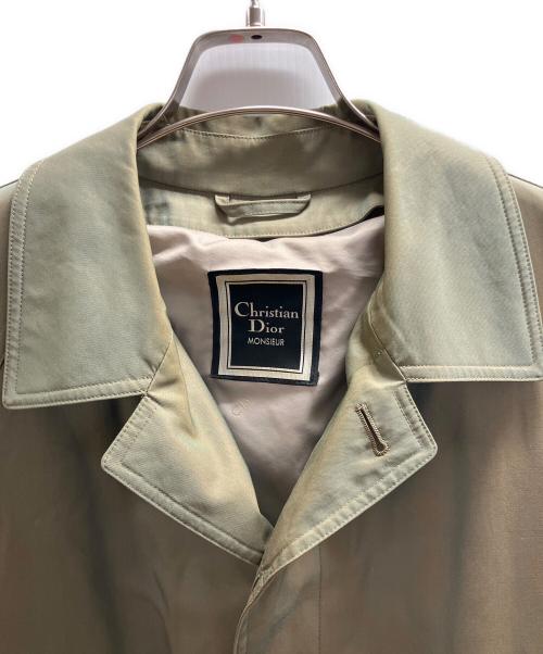 Christian Dior MONSIEUR（クリスチャンディオールムッシュ）Christian Dior MONSIEUR (クリスチャンディオールムッシュ) ライナー付ステンカラーコート グリーン サイズ:Sの古着・服飾アイテム
