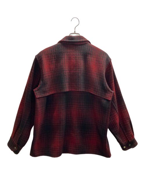 BLACK BEAR（ブラックベア）BLACK BEAR (ブラックベア) ウールマッキーノジャケット ブラック×レッド サイズ:-の古着・服飾アイテム