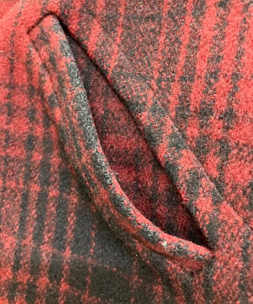 BLACK BEAR（ブラックベア）BLACK BEAR (ブラックベア) ウールマッキーノジャケット ブラック×レッド サイズ:-の古着・服飾アイテム