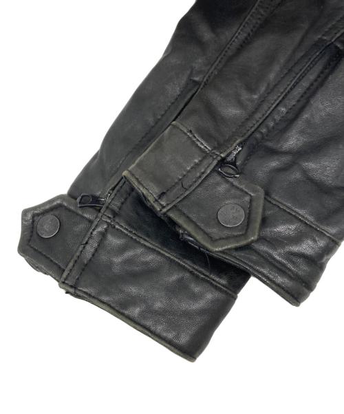 LEVI'S（リーバイス）LEVI'S (リーバイス) シングルレザージャケット ブラック サイズ:Ⅿの古着・服飾アイテム