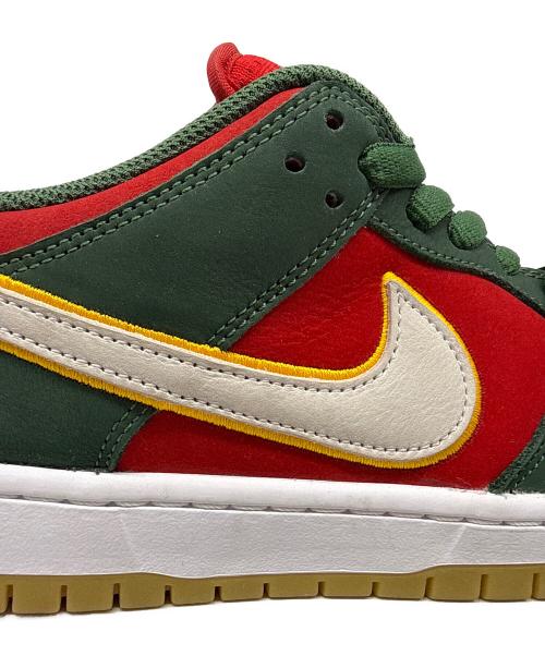 NIKE SB（ナイキエスビー）NIKE SB (ナイキエスビー) Dunk Low PRM レッド×グリーン サイズ:28の古着・服飾アイテム