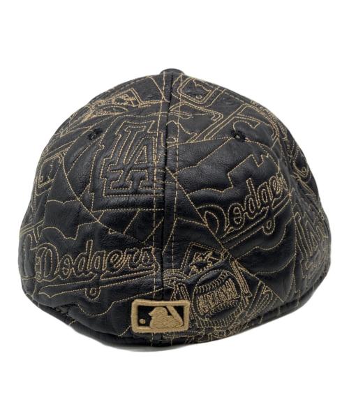 New Era（ニューエラ）New Era (ニューエラ) 刺繍ベースボールレザーキャップ ブラックの古着・服飾アイテム
