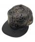 New Era（ニューエラ）の古着「刺繍ベースボールレザーキャップ」｜ブラック