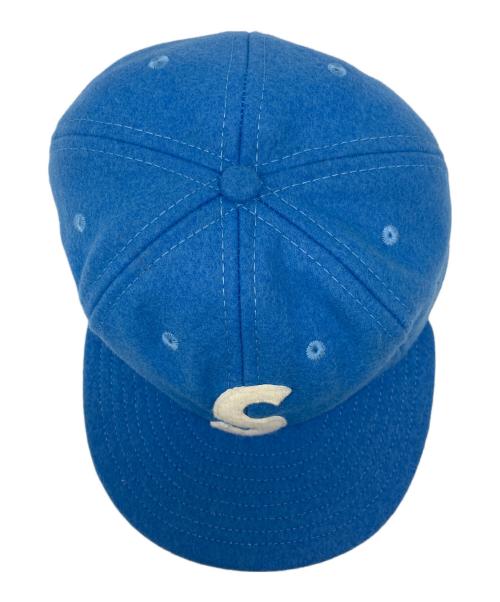 SUPREME（シュプリーム）Supreme (シュプリーム) EBBETS FIELD FLANNELS (エベッツフィールドフランネルズ) Sロゴキャップ ブルーの古着・服飾アイテム