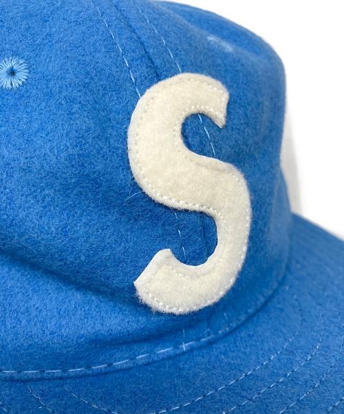 SUPREME（シュプリーム）Supreme (シュプリーム) EBBETS FIELD FLANNELS (エベッツフィールドフランネルズ) Sロゴキャップ ブルーの古着・服飾アイテム