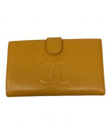 CHANEL（シャネル）の古着「ココマーク 二つ折がま口長財布」｜イエロー