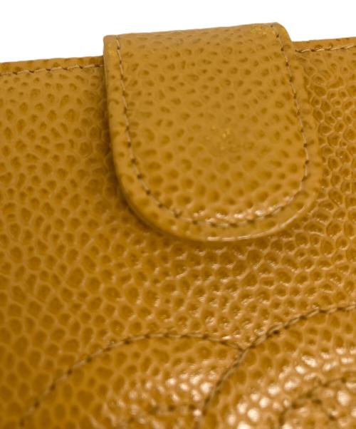 CHANEL（シャネル）CHANEL (シャネル) ココマーク 二つ折がま口長財布 イエローの古着・服飾アイテム