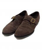 POLPETTA LUSSO×Brilla per il gustoポルペッタ ルッソ×ブリッラ ペル イルグースト）の古着「別注スエード モンクストラップ シューズ」｜ブラウン
