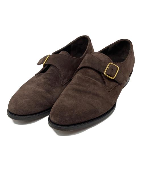 POLPETTA LUSSO（ポルペッタ ルッソ）POLPETTA LUSSO (ポルペッタ ルッソ) Brilla per il gusto (ブリッラ ペル イルグースト) 別注スエード モンクストラップ シューズ ブラウン サイズ:40 1/2の古着・服飾アイテム