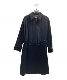 MARGARET HOWELL（マーガレットハウエル）の古着「ウールバルマカーンコート」｜ネイビー