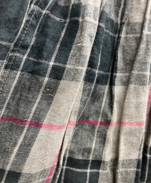 ICHI Antiquites（イチアンティークス）ICHI Antiquites (イチアンティークス) チェックリネンスカート ブラック×グレー サイズ:-の古着・服飾アイテム
