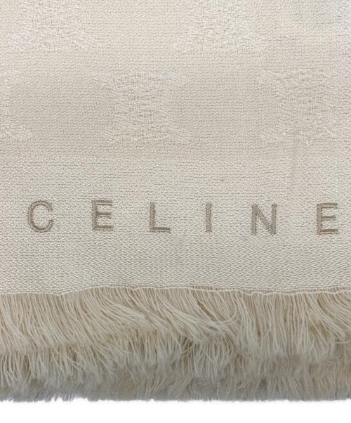 CELINE（セリーヌ）CELINE (セリーヌ) シルク大判混ストール アイボリーの古着・服飾アイテム