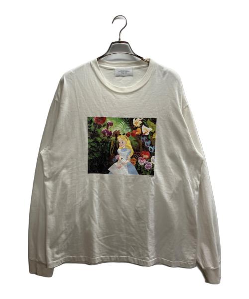 UNUSED（アンユーズド）UNUSED (アンユーズド) H BEAUTY&YOUTH (エイチ ビューティー&ユース) Alice in Wonderland/LONGSLEEVE T―SHIRT ホワイト サイズ:3の古着・服飾アイテム