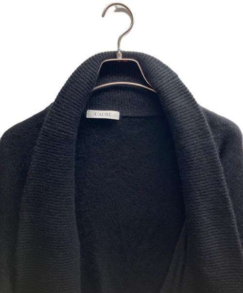 laubeblanc（ローブ ブラン）laubeblanc (ローブ ブラン) ダブルボタンカーディガン ブラック サイズ:Freeの古着・服飾アイテム