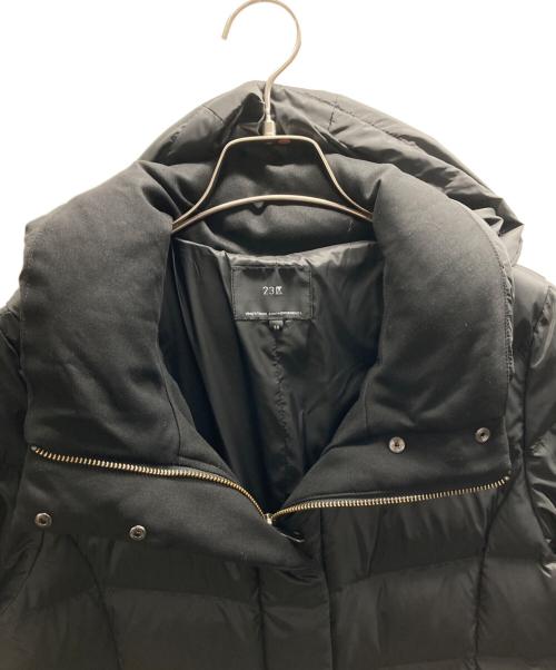 23区（ニジュウサンク）23区 (ニジュウサンク) シレータフタ ロング ダウンコート ブラック サイズ:38の古着・服飾アイテム