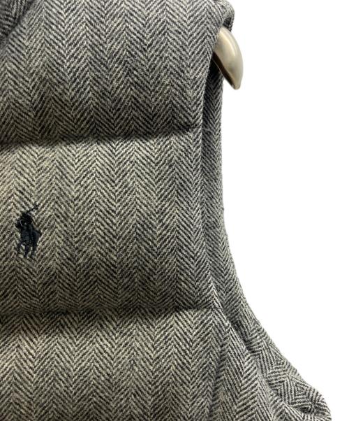 POLO RALPH LAUREN（ポロ・ラルフローレン）POLO RALPH LAUREN (ポロ・ラルフローレン) ヘリンボーンダウンベスト グレー サイズ:Sの古着・服飾アイテム