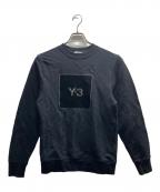 Y-3ワイスリー）の古着「SQUARE LOGO CREW SWEATSHIRT」｜ブラック