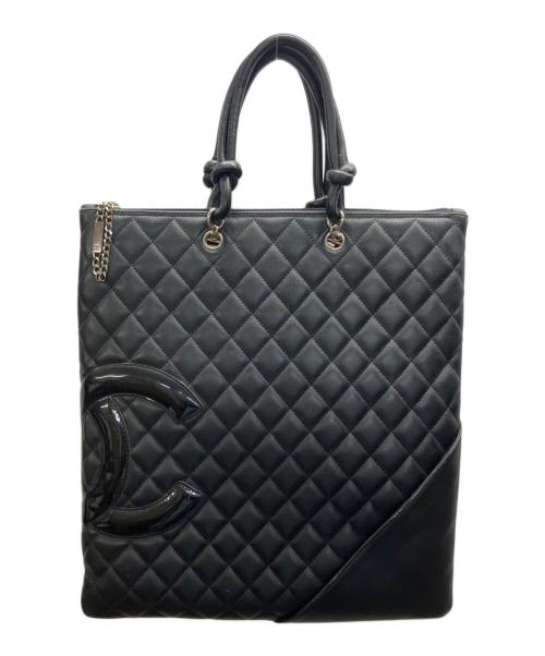CHANEL（シャネル）CHANEL (シャネル) カンボン フラットトートバッグ ブラックの古着・服飾アイテム