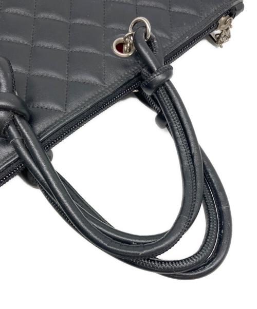 CHANEL（シャネル）CHANEL (シャネル) カンボン フラットトートバッグ ブラックの古着・服飾アイテム
