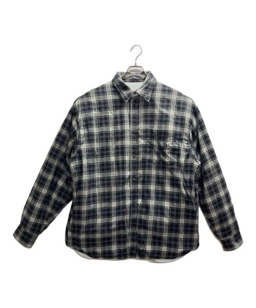 DIESEL（ディーゼル）DIESEL (ディーゼル) リバーシブルチェックシャツ中綿ジャケット ブラック サイズ:50の古着・服飾アイテム