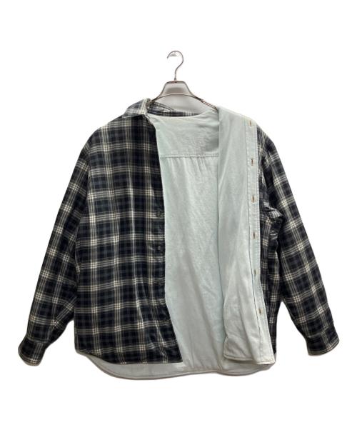 DIESEL（ディーゼル）DIESEL (ディーゼル) リバーシブルチェックシャツ中綿ジャケット ブラック サイズ:50の古着・服飾アイテム
