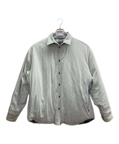 DIESEL（ディーゼル）DIESEL (ディーゼル) リバーシブルチェックシャツ中綿ジャケット ブラック サイズ:50の古着・服飾アイテム
