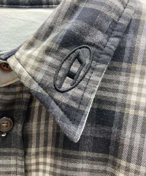 DIESEL（ディーゼル）DIESEL (ディーゼル) リバーシブルチェックシャツ中綿ジャケット ブラック サイズ:50の古着・服飾アイテム