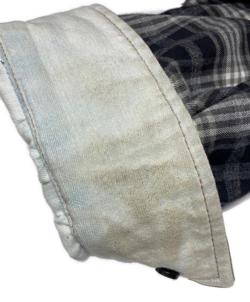 DIESEL（ディーゼル）DIESEL (ディーゼル) リバーシブルチェックシャツ中綿ジャケット ブラック サイズ:50の古着・服飾アイテム