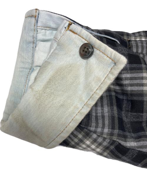 DIESEL（ディーゼル）DIESEL (ディーゼル) リバーシブルチェックシャツ中綿ジャケット ブラック サイズ:50の古着・服飾アイテム
