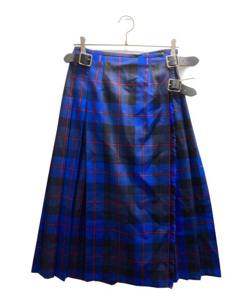 O'NEIL OF DUBLIN（オニールオブダブリン）O'NEIL OF DUBLIN (オニールオブダブリン) タータンチェックラップスカート ブルー サイズ:US 8の古着・服飾アイテム