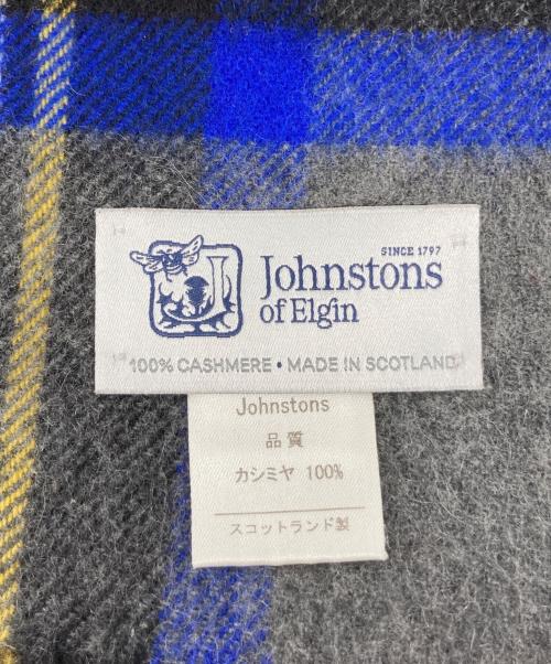 JOHNSTONS（ジョンストンズ）JOHNSTONS (ジョンストンズ) カシミヤチェックストール マルチカラーの古着・服飾アイテム