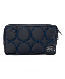 PORTER×mina perhonen（ポーター×ミナ ペルホネン）の古着「タンバリン ナイロン POUCH」｜ネイビー