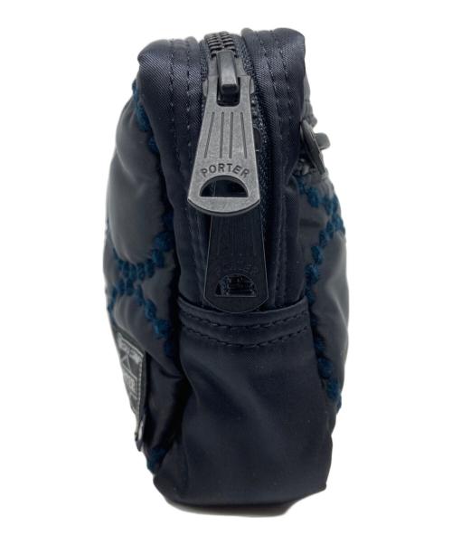 PORTER（ポーター）PORTER (ポーター) mina perhonen (ミナ ペルホネン) タンバリン ナイロン POUCH ネイビーの古着・服飾アイテム
