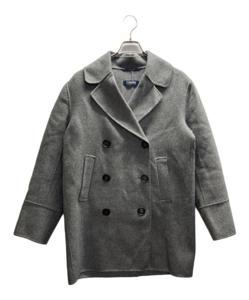 'S Max Mara（エスマックスマーラ）'S Max Mara (エスマックスマーラ) ダブルフェイス クチートアマーノ ウールミドルコート グレー サイズ:42の古着・服飾アイテム
