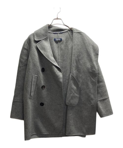 'S Max Mara（エスマックスマーラ）'S Max Mara (エスマックスマーラ) ダブルフェイス クチートアマーノ ウールミドルコート グレー サイズ:42の古着・服飾アイテム
