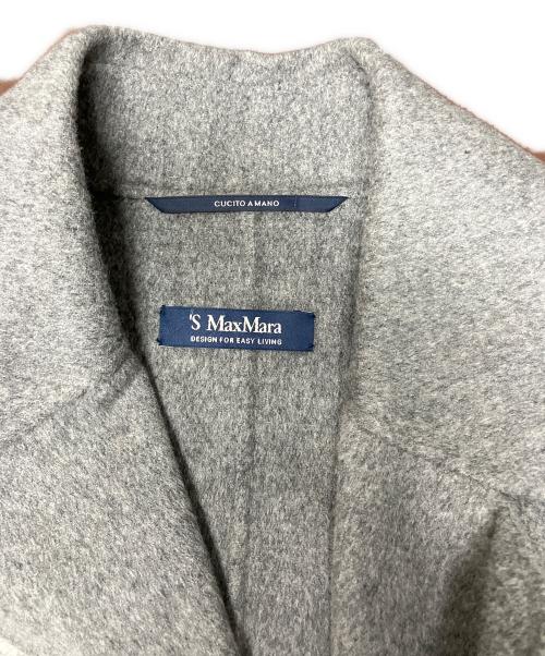 'S Max Mara（エスマックスマーラ）'S Max Mara (エスマックスマーラ) ダブルフェイス クチートアマーノ ウールミドルコート グレー サイズ:42の古着・服飾アイテム