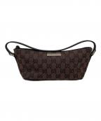 GUCCIグッチ）の古着「ハンドポーチ」｜ブラウン・ブラック