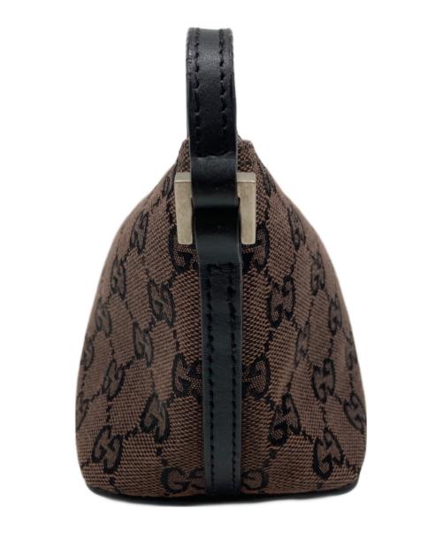 GUCCI（グッチ）GUCCI (グッチ) ハンドポーチ ブラウン・ブラックの古着・服飾アイテム