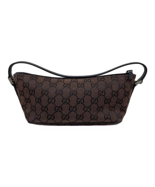 GUCCI（グッチ）GUCCI (グッチ) ハンドポーチ ブラウン・ブラックの古着・服飾アイテム