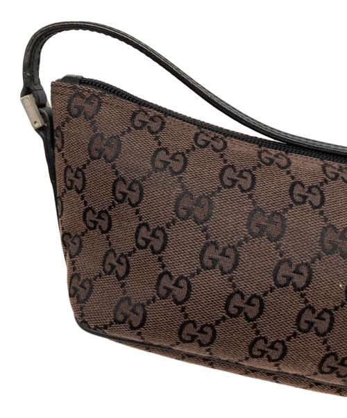 GUCCI（グッチ）GUCCI (グッチ) ハンドポーチ ブラウン・ブラックの古着・服飾アイテム