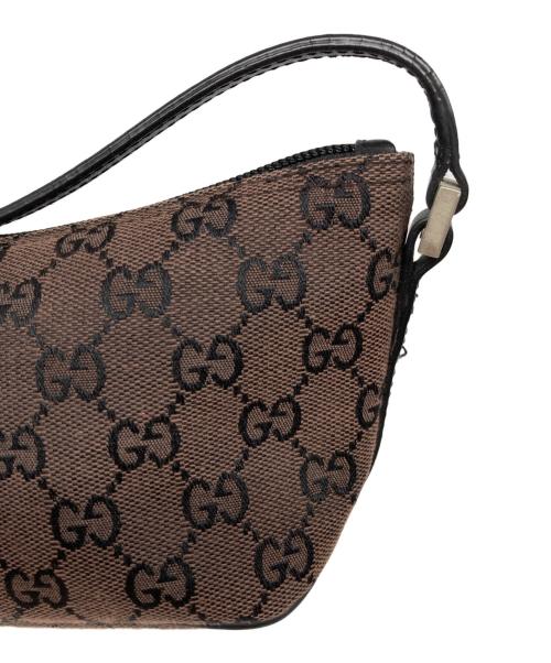GUCCI（グッチ）GUCCI (グッチ) ハンドポーチ ブラウン・ブラックの古着・服飾アイテム