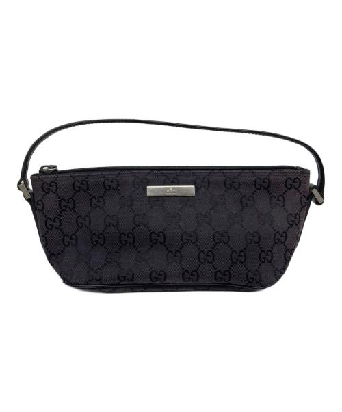 GUCCI（グッチ）GUCCI (グッチ) GGキャンバスハンドバッグ ブラックの古着・服飾アイテム