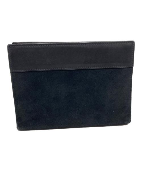 CELINE（セリーヌ）CELINE (セリーヌ) スウェードレザーポーチ ブラックの古着・服飾アイテム